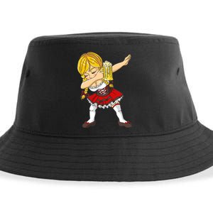 Dabbing German Girl Oktoberfest Sustainable Bucket Hat