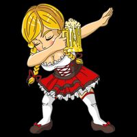 Dabbing German Girl Oktoberfest Drawstring Bag