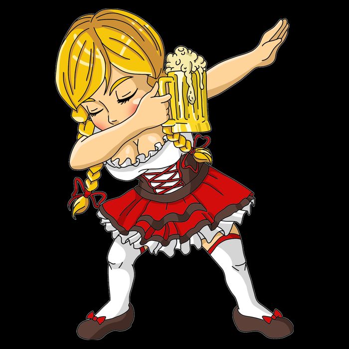 Dabbing German Girl Oktoberfest Drawstring Bag