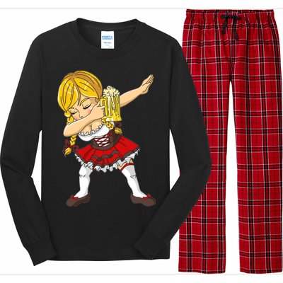 Dabbing German Girl Oktoberfest Long Sleeve Pajama Set