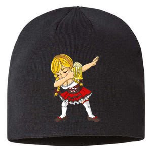 Dabbing German Girl Oktoberfest Sustainable Beanie