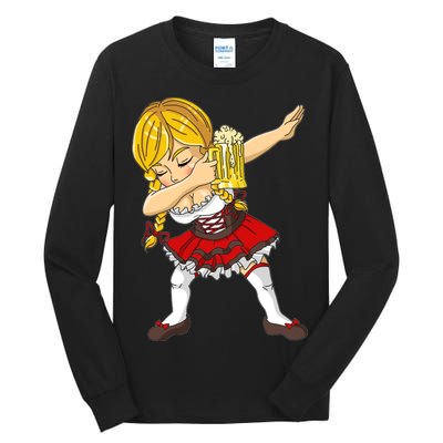 Dabbing German Girl Oktoberfest Tall Long Sleeve T-Shirt