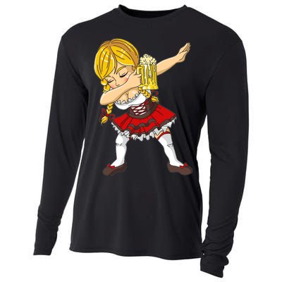 Dabbing German Girl Oktoberfest Cooling Performance Long Sleeve Crew