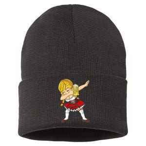 Dabbing German Girl Oktoberfest Sustainable Knit Beanie