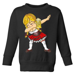 Dabbing German Girl Oktoberfest Toddler Sweatshirt