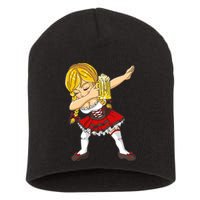 Dabbing German Girl Oktoberfest Short Acrylic Beanie