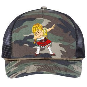 Dabbing German Girl Oktoberfest Retro Rope Trucker Hat Cap