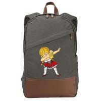 Dabbing German Girl Oktoberfest Cotton Canvas Backpack