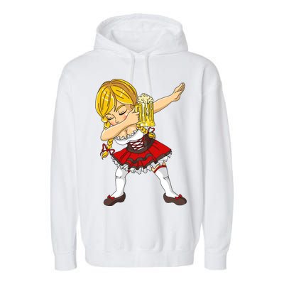 Dabbing German Girl Oktoberfest Garment-Dyed Fleece Hoodie