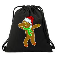 Dabbing Gingerbread Man Drawstring Bag