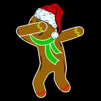 Dabbing Gingerbread Man Drawstring Bag