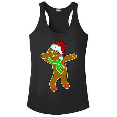 Dabbing Gingerbread Man Ladies PosiCharge Competitor Racerback Tank