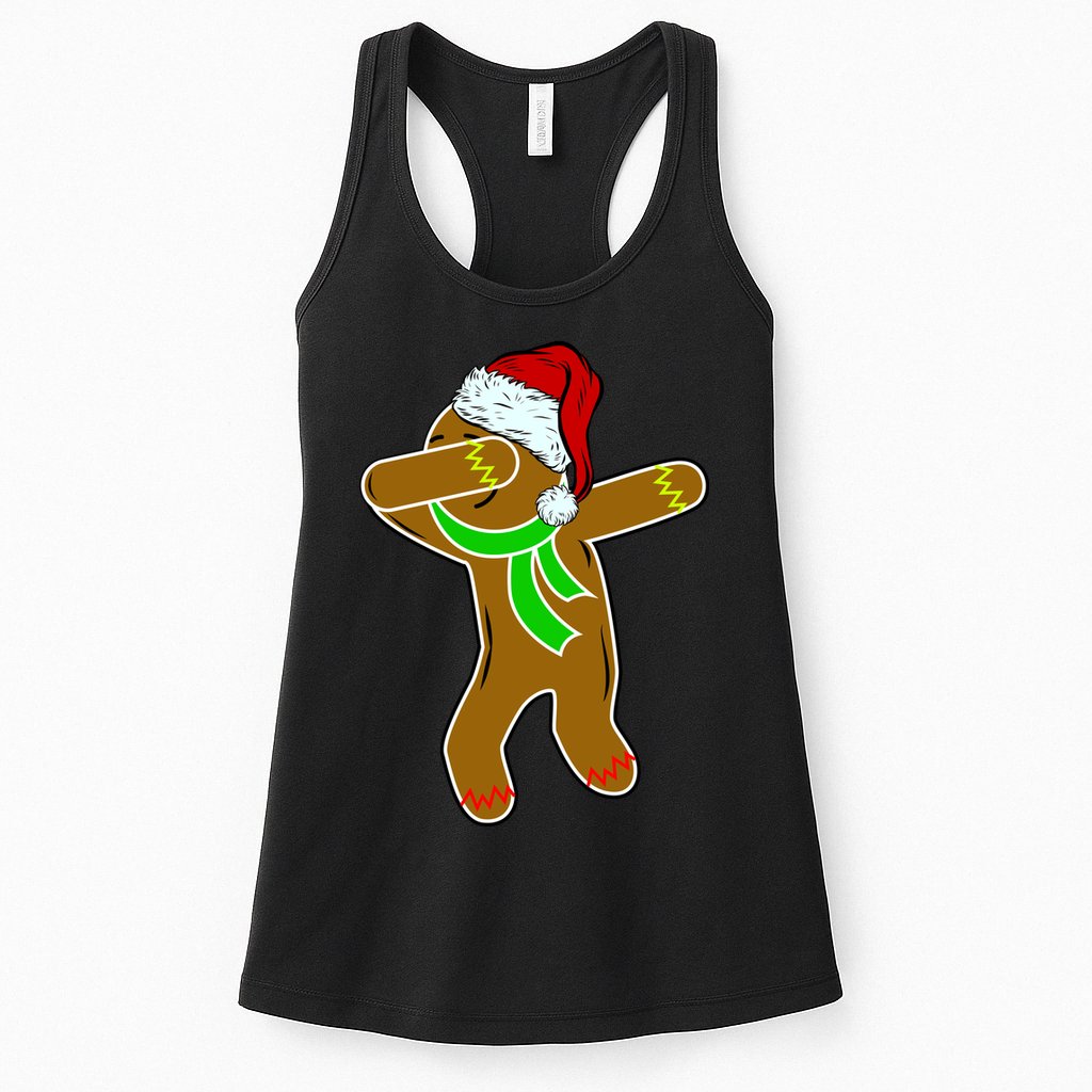 Dabbing Gingerbread Man Womens Tank Top