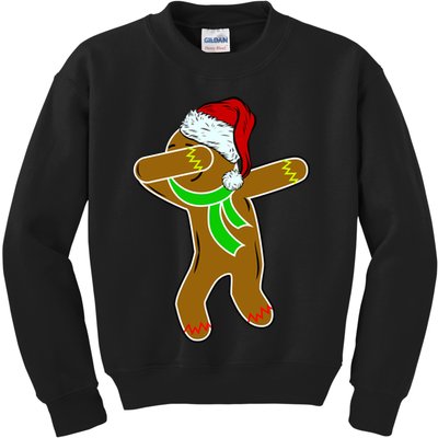 Dabbing Gingerbread Man Kids Sweatshirt