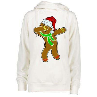 Dabbing Gingerbread Man Womens Funnel Neck Pullover Hood