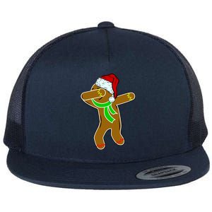 Dabbing Gingerbread Man Flat Bill Trucker Hat