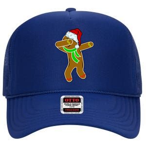 Dabbing Gingerbread Man High Crown Mesh Back Trucker Hat