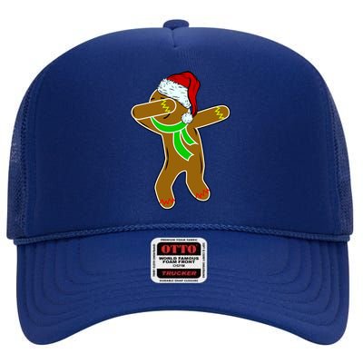 Dabbing Gingerbread Man High Crown Mesh Back Trucker Hat