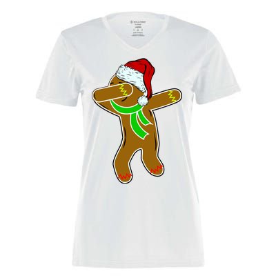 Dabbing Gingerbread Man Women's Momentum V-Neck T-Shirt