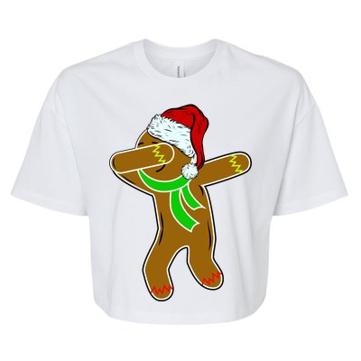 Dabbing Gingerbread Man Bella+Canvas Jersey Crop Tee