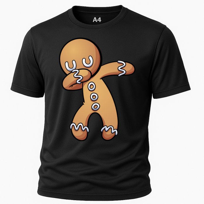 Dabbing Gingerbread Man Christmas  Cooling Performance Crew T-Shirt