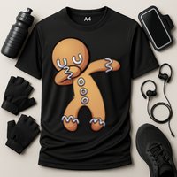 Dabbing Gingerbread Man Christmas  Cooling Performance Crew T-Shirt