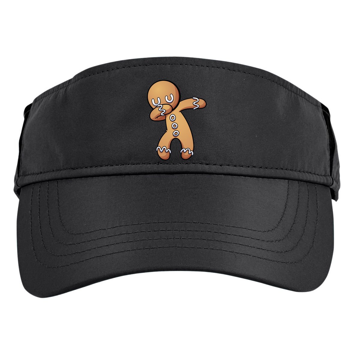 Dabbing Gingerbread Man Christmas  Adult Drive Performance Visor