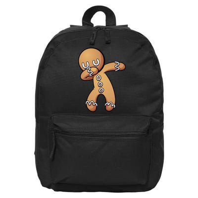 Dabbing Gingerbread Man Christmas  16 in Basic Backpack