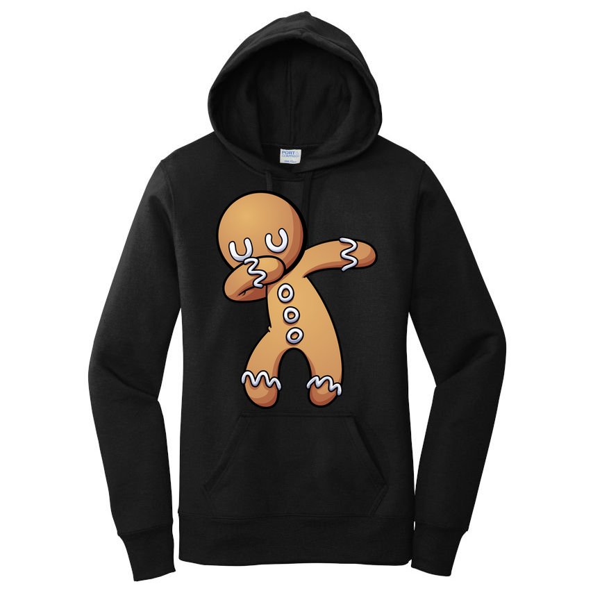 Dabbing Gingerbread Man Christmas  Women's Pullover Hoodie