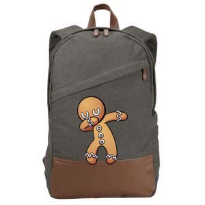 Dabbing Gingerbread Man Christmas  Cotton Canvas Backpack