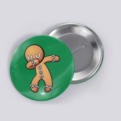 Dabbing Gingerbread Man Christmas  Button
