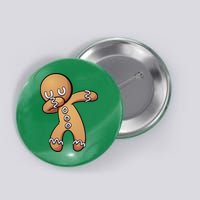 Dabbing Gingerbread Man Christmas  Button