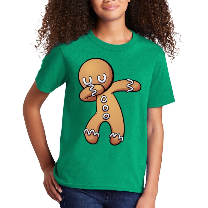 Dabbing Gingerbread Man Christmas  Kids T-Shirt