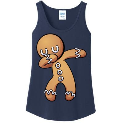 Dabbing Gingerbread Man Christmas  Ladies Essential Tank