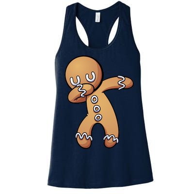 Dabbing Gingerbread Man Christmas  Women's Racerback Tank