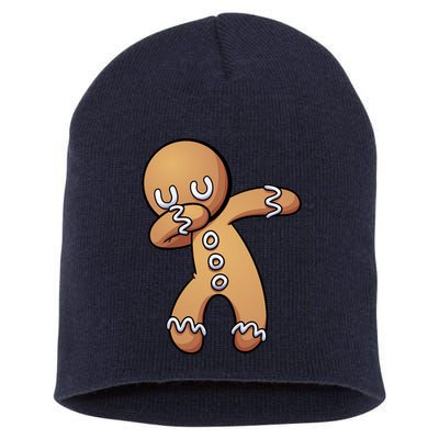 Dabbing Gingerbread Man Christmas  Short Acrylic Beanie