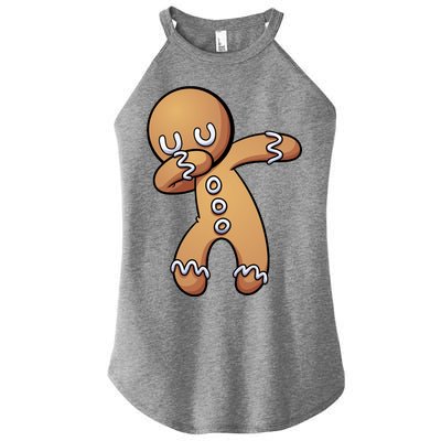 Dabbing Gingerbread Man Christmas  Women’s Perfect Tri Rocker Tank