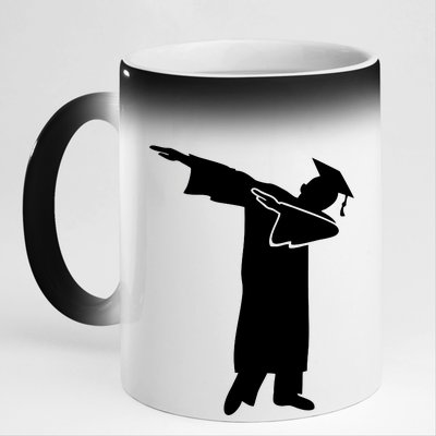 Dabbing Graduate Funny Graduation 11oz Black Color Changing Mug