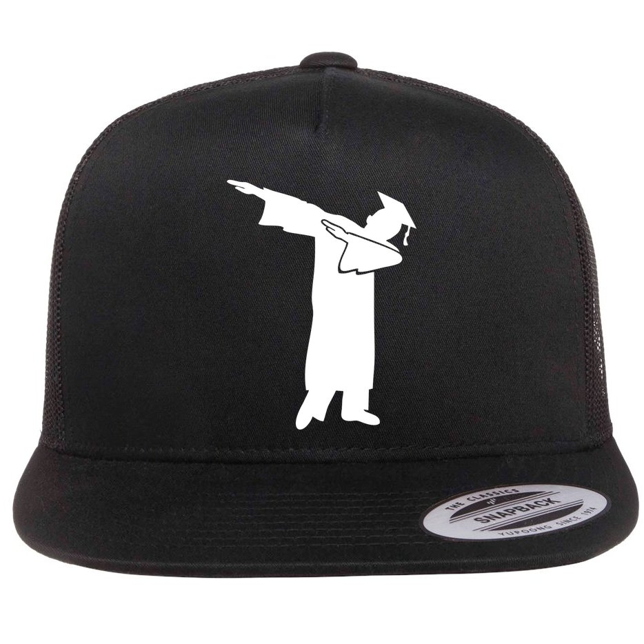 Dabbing Graduate Funny Graduation Flat Bill Trucker Hat