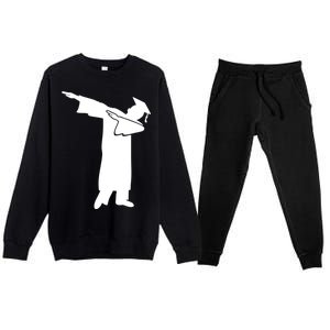 Dabbing Graduate Funny Graduation Premium Crewneck Sweatsuit Set