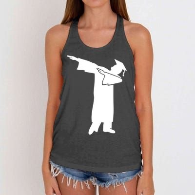 Dabbing Graduate Funny Graduation Women's Knotted Racerback Tank