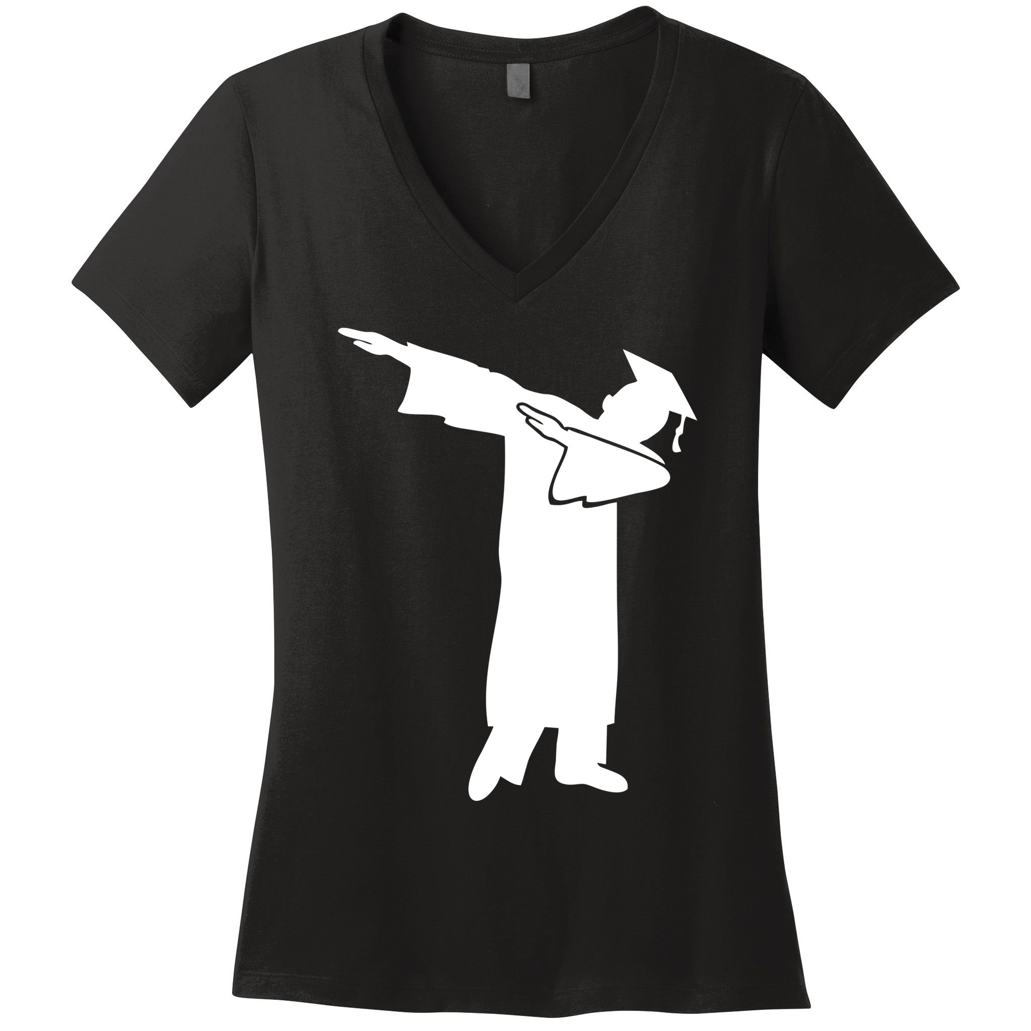 Dabbing Graduate Funny Graduation Women's V-Neck T-Shirt
