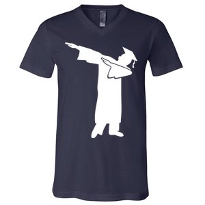 Dabbing Graduate Funny Graduation V-Neck T-Shirt