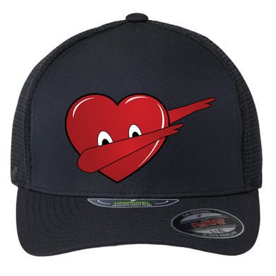 Dabbing Heart Flexfit Unipanel Trucker Cap