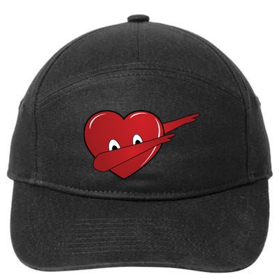 Dabbing Heart 7-Panel Snapback Hat