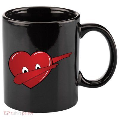 Dabbing Heart 11oz C Handle Ceramic Mug