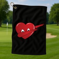 Dabbing Heart Golf Towel