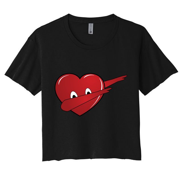 Dabbing Heart Crop Top