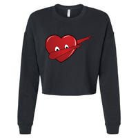 Dabbing Heart Cropped Pullover Crew