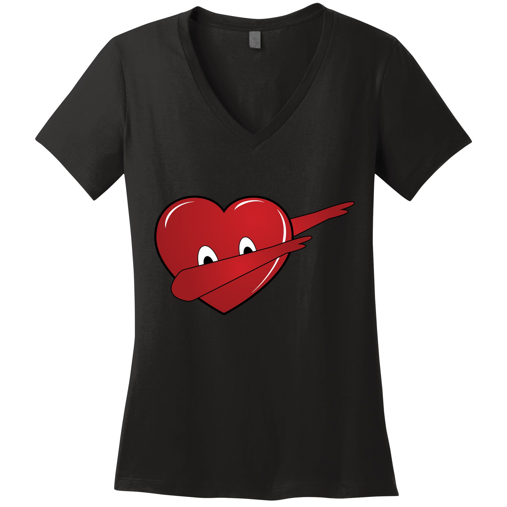 Dabbing Heart Women's V-Neck T-Shirt